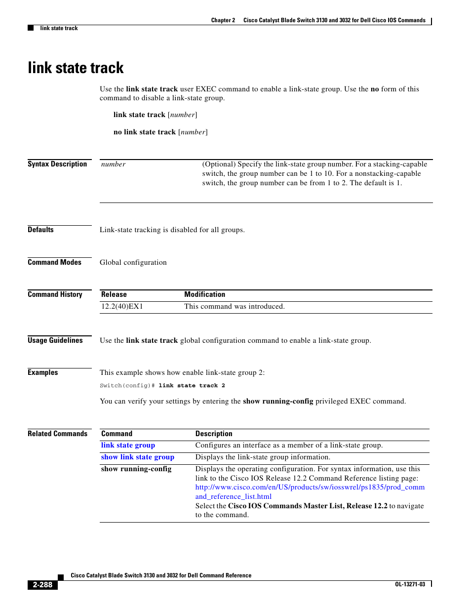 Link state track | Dell POWEREDGE M1000E User Manual | Page 318 / 1082