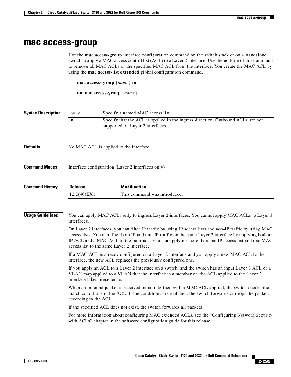 Mac access-group | Dell POWEREDGE M1000E User Manual | Page 325 / 1082