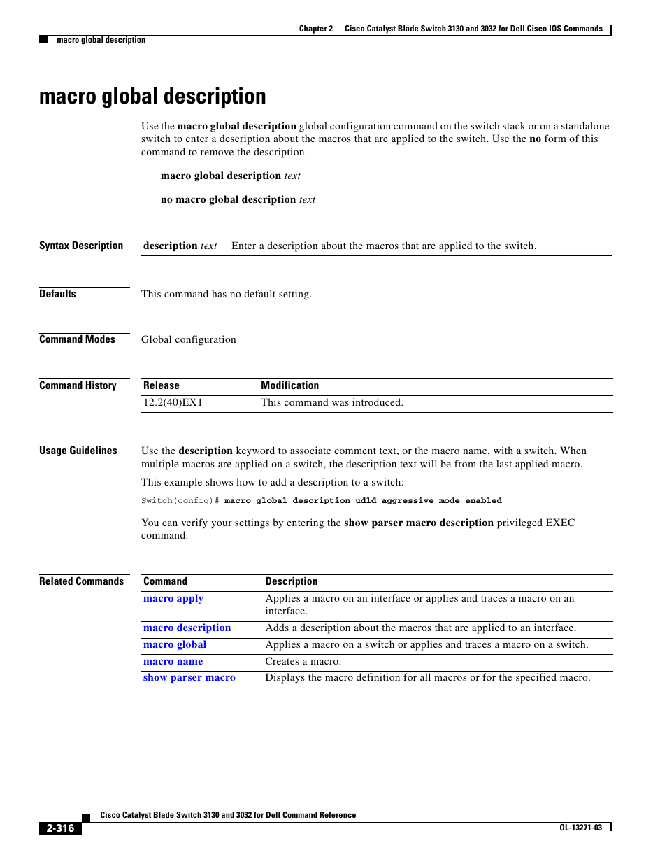 Macro global description | Dell POWEREDGE M1000E User Manual | Page 346 / 1082