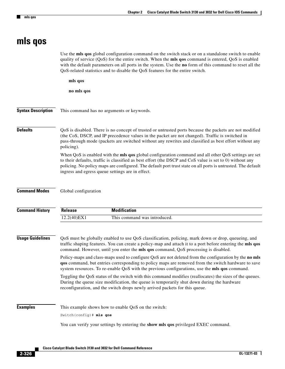 Mls qos | Dell POWEREDGE M1000E User Manual | Page 356 / 1082