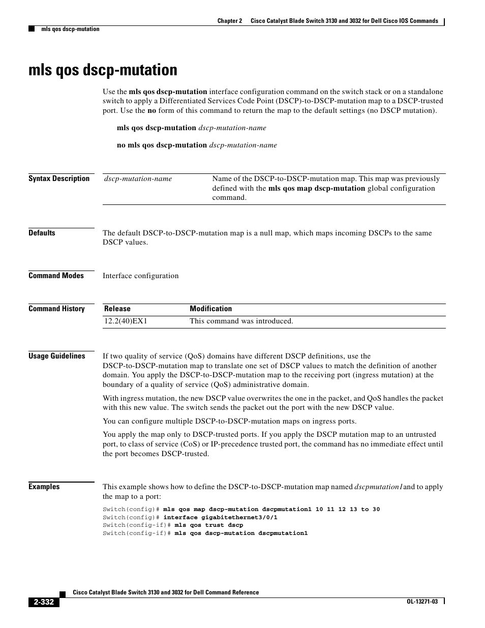 Mls qos dscp-mutation | Dell POWEREDGE M1000E User Manual | Page 362 / 1082