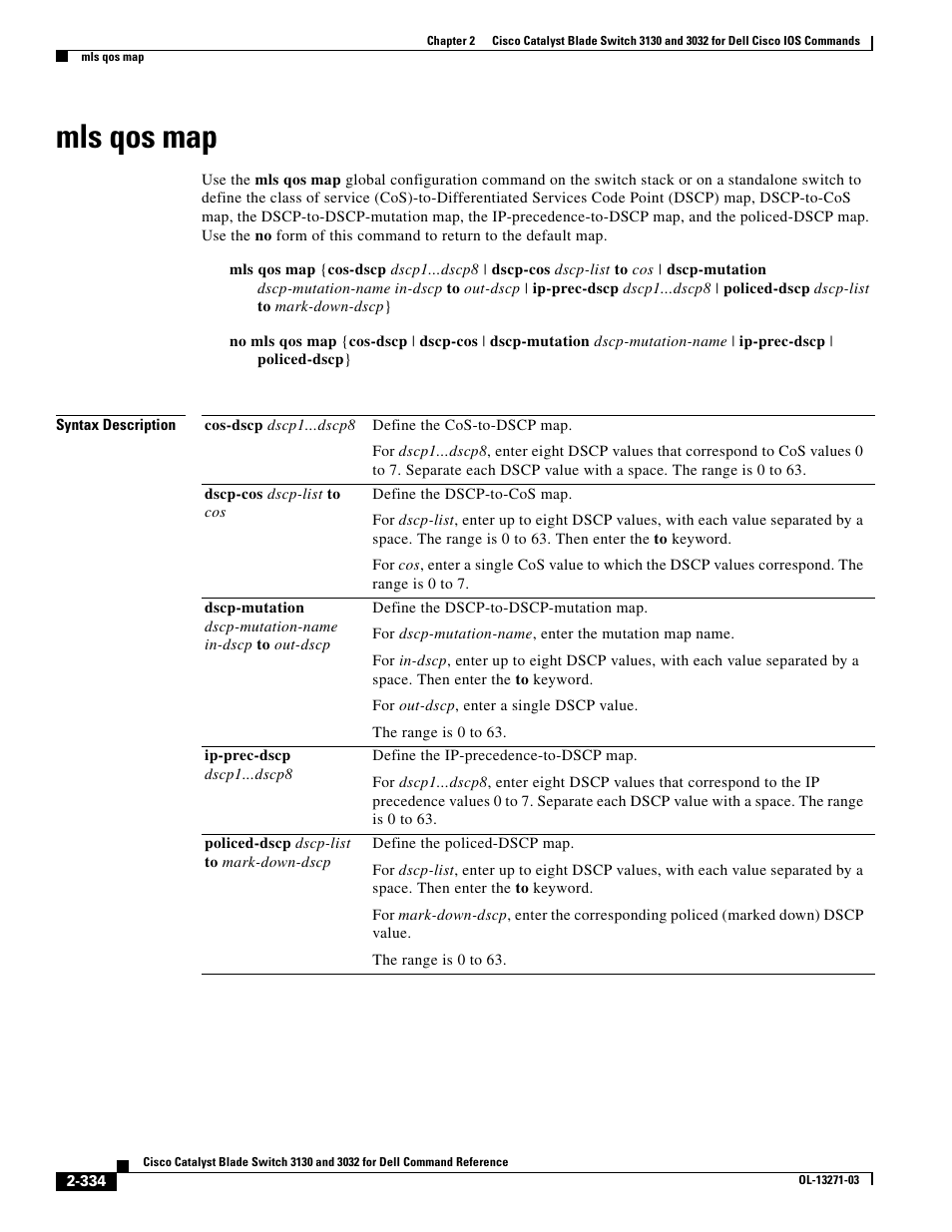 Mls qos map | Dell POWEREDGE M1000E User Manual | Page 364 / 1082