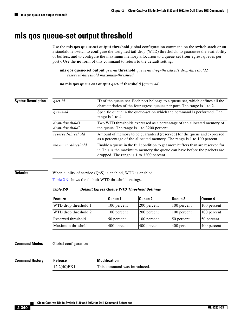 Mls qos queue-set output threshold | Dell POWEREDGE M1000E User Manual | Page 370 / 1082