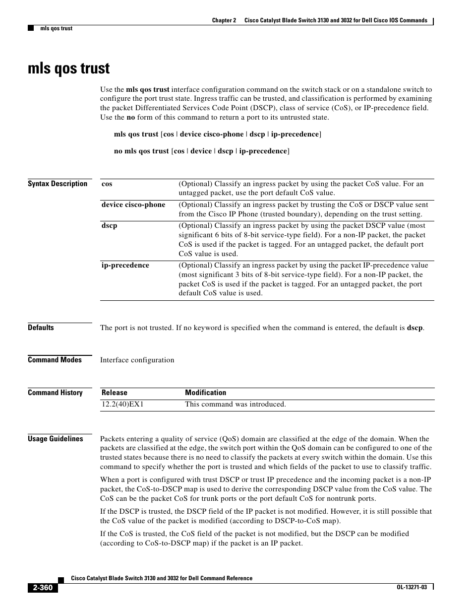 Mls qos trust | Dell POWEREDGE M1000E User Manual | Page 390 / 1082