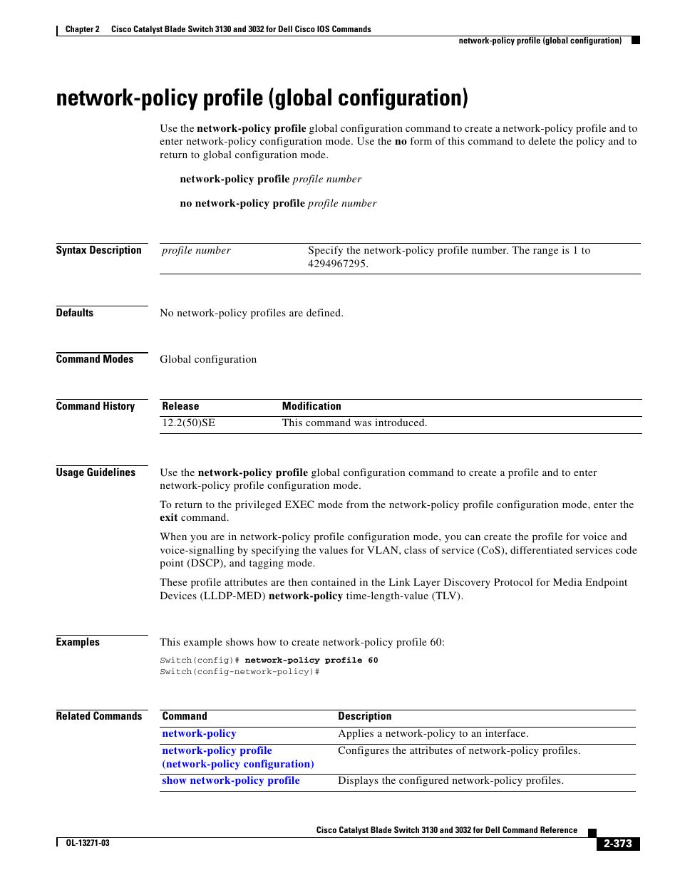 Network-policy profile (global configuration) | Dell POWEREDGE M1000E User Manual | Page 403 / 1082