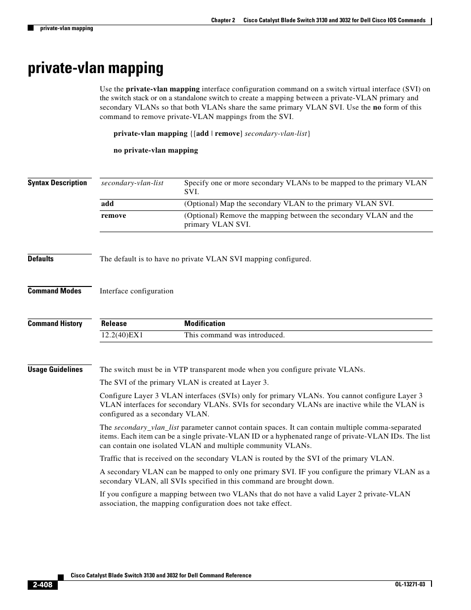 Private-vlan mapping | Dell POWEREDGE M1000E User Manual | Page 438 / 1082