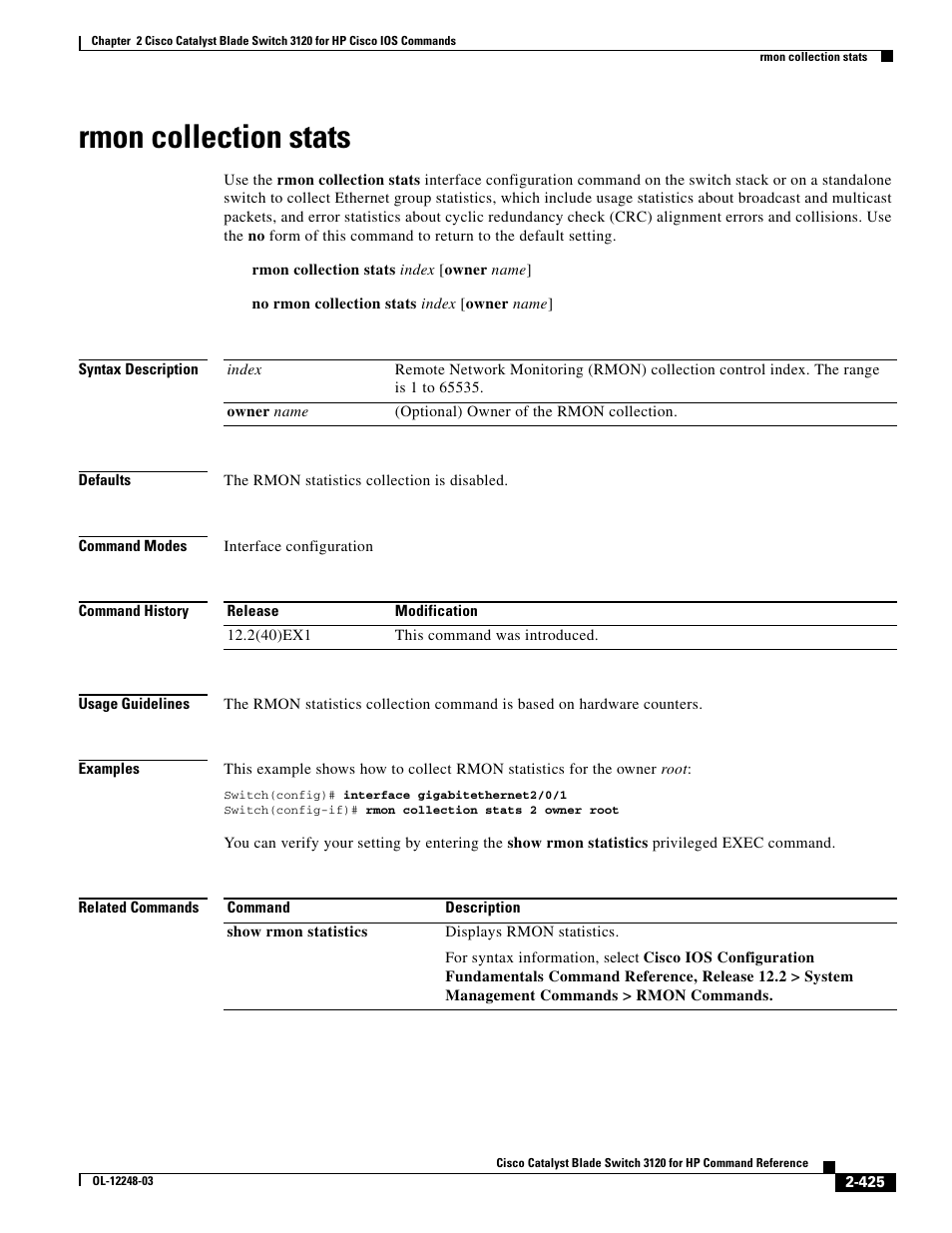 Rmon collection stats | Dell POWEREDGE M1000E User Manual | Page 455 / 1082