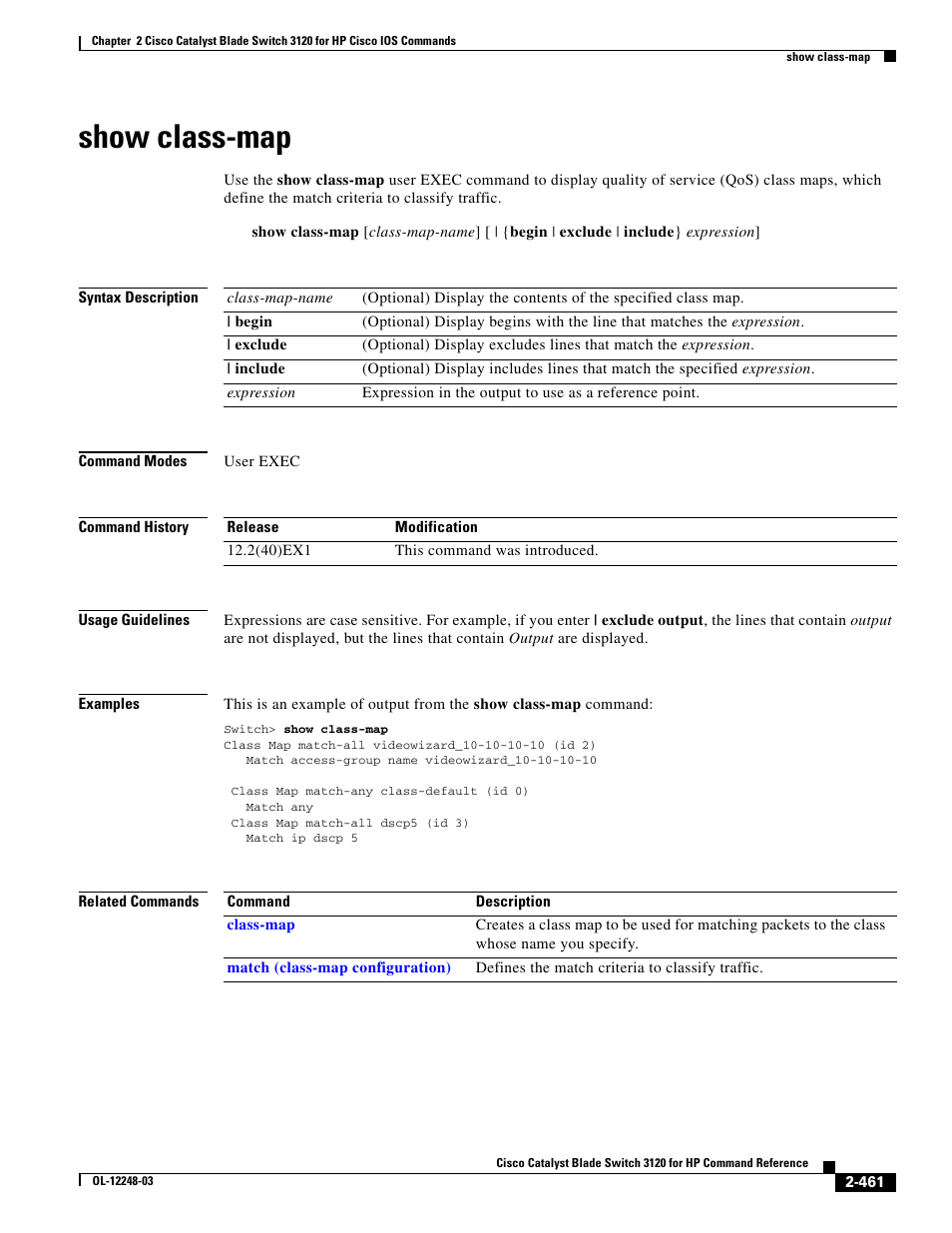 Show class-map | Dell POWEREDGE M1000E User Manual | Page 491 / 1082