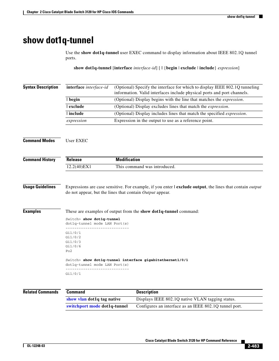 Show dot1q-tunnel | Dell POWEREDGE M1000E User Manual | Page 513 / 1082