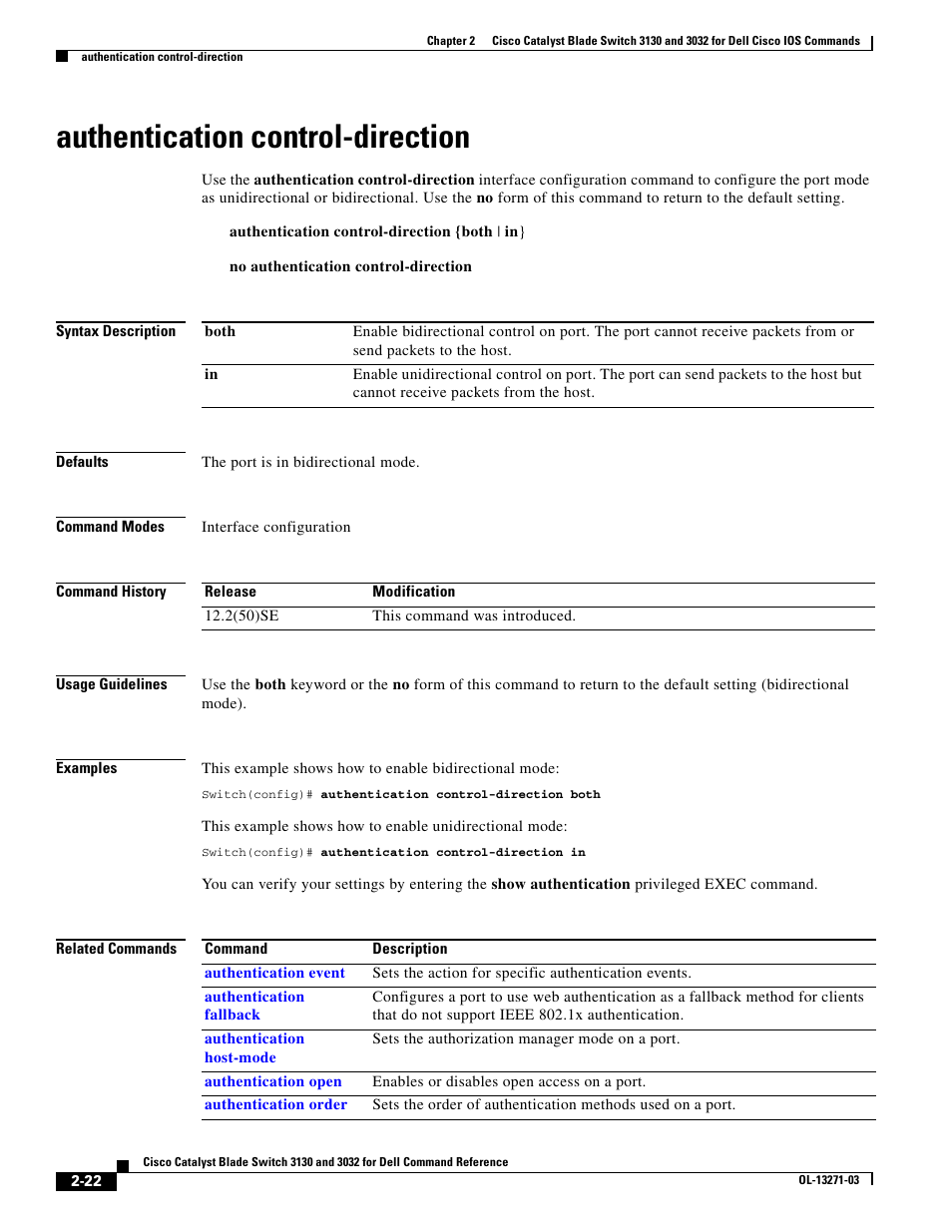 Authentication control-direction | Dell POWEREDGE M1000E User Manual | Page 52 / 1082