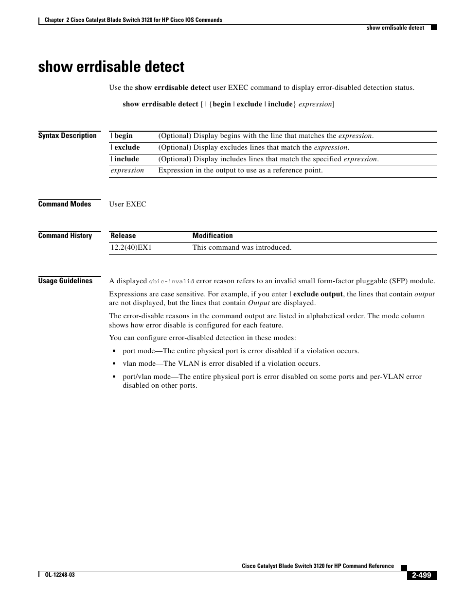 Show errdisable detect | Dell POWEREDGE M1000E User Manual | Page 529 / 1082