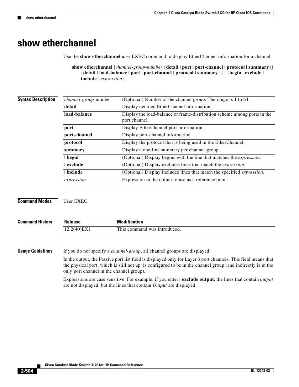 Show etherchannel | Dell POWEREDGE M1000E User Manual | Page 534 / 1082