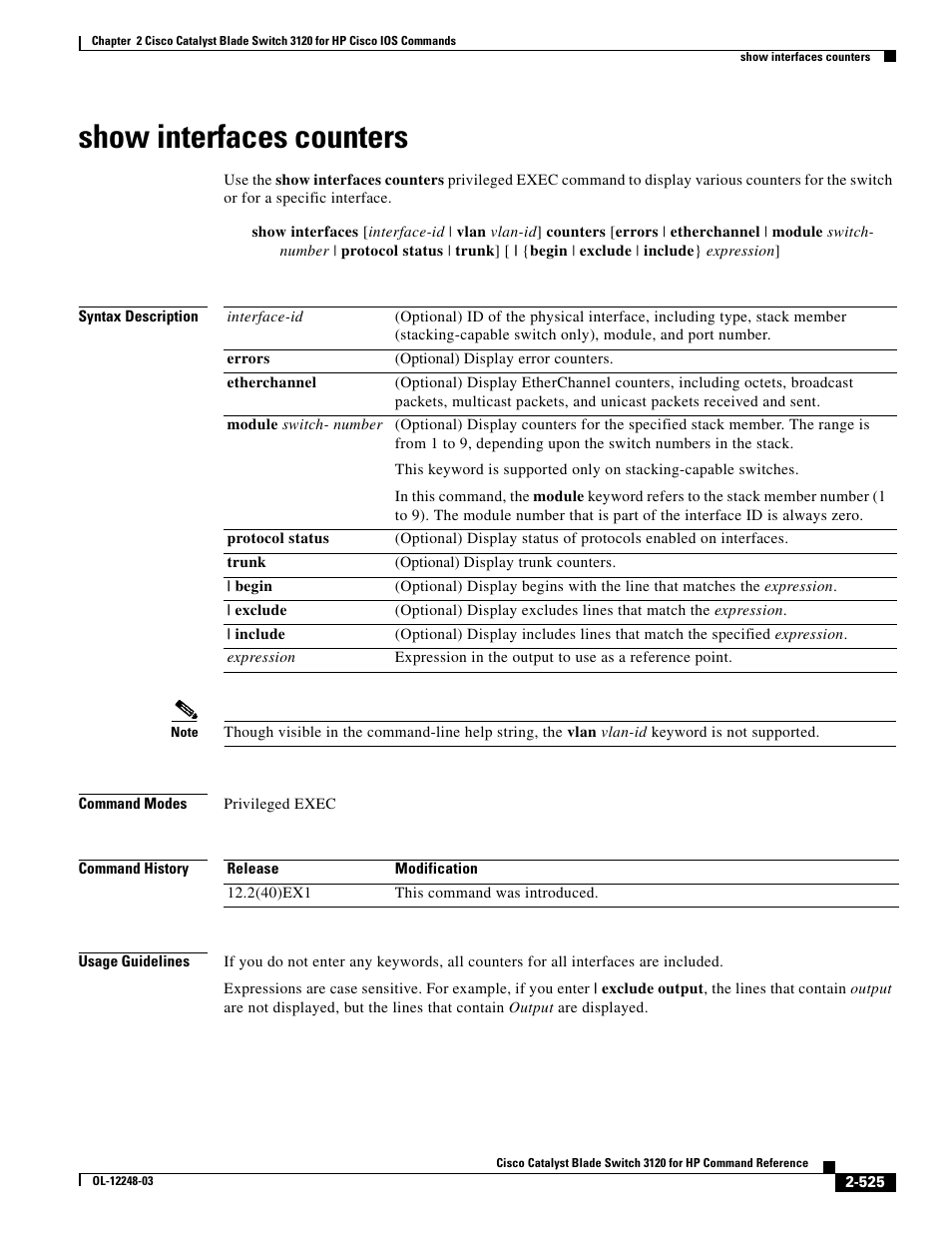 Show interfaces counters | Dell POWEREDGE M1000E User Manual | Page 555 / 1082
