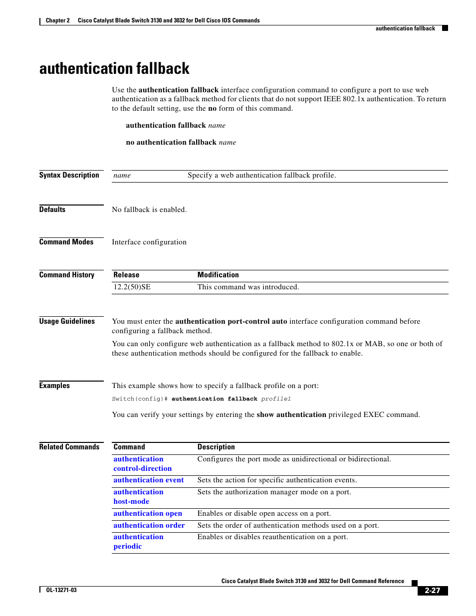 Authentication fallback | Dell POWEREDGE M1000E User Manual | Page 57 / 1082