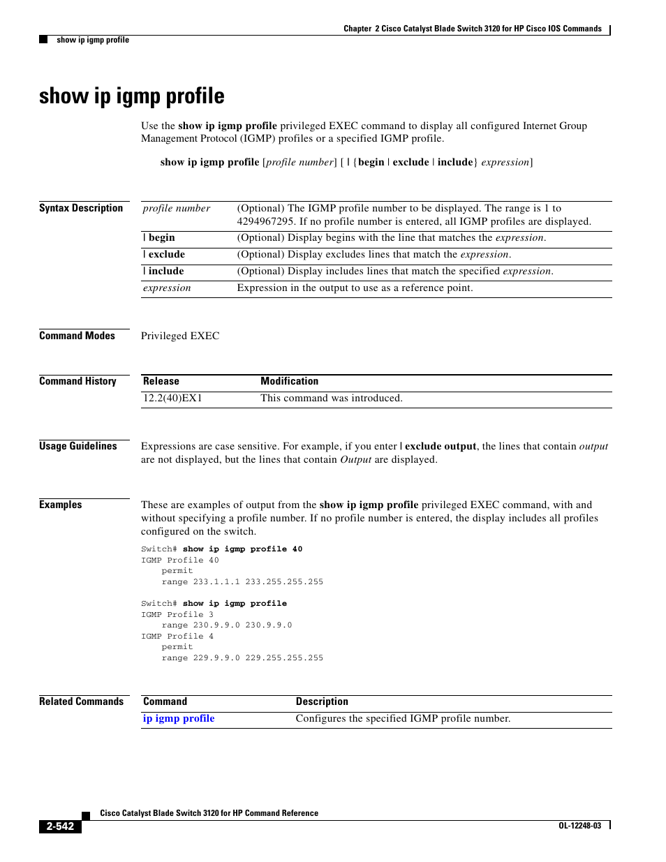 Show ip igmp profile | Dell POWEREDGE M1000E User Manual | Page 572 / 1082