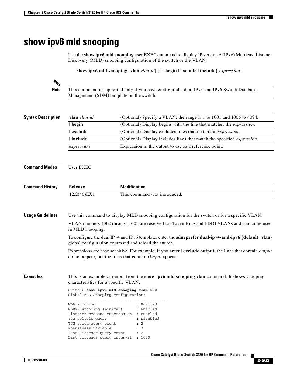 Show ipv6 mld snooping | Dell POWEREDGE M1000E User Manual | Page 593 / 1082