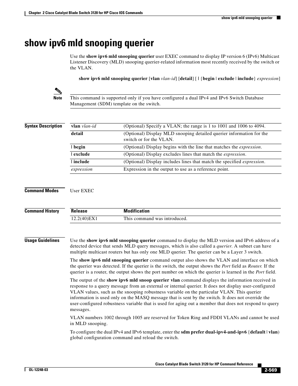 Show ipv6 mld snooping querier | Dell POWEREDGE M1000E User Manual | Page 599 / 1082