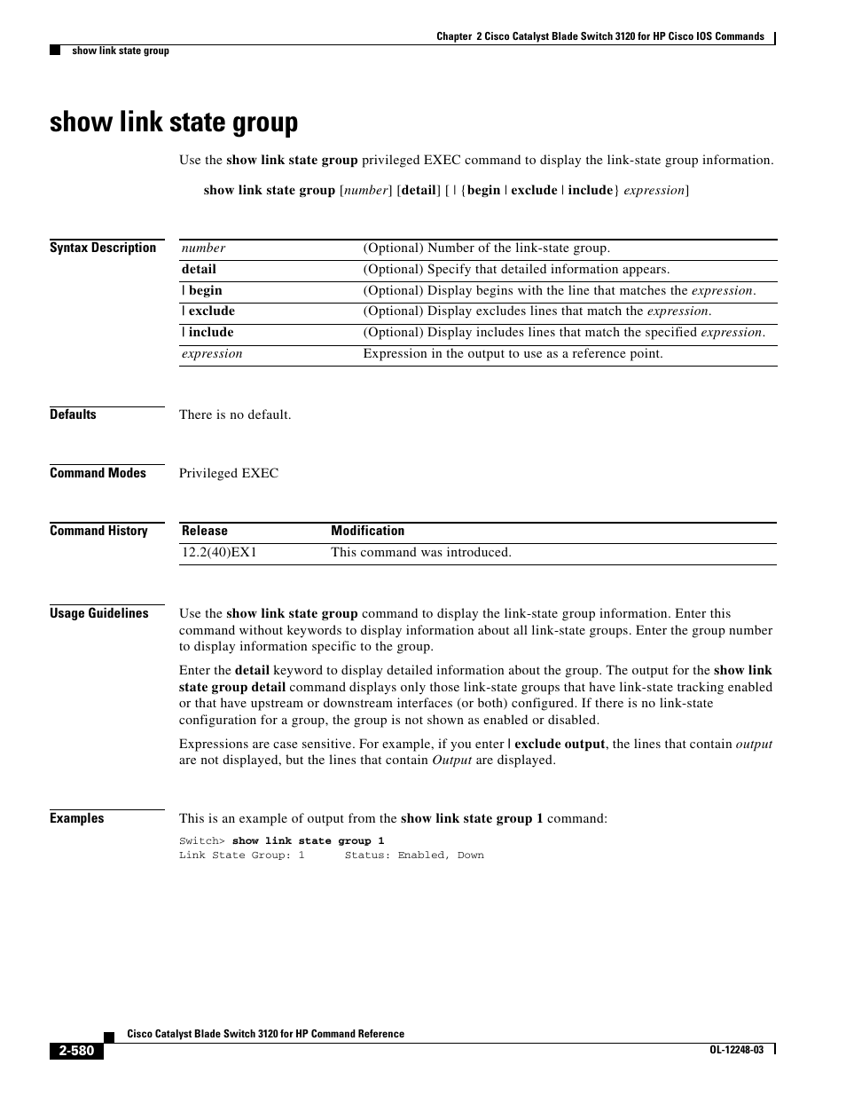 Show link state group | Dell POWEREDGE M1000E User Manual | Page 610 / 1082