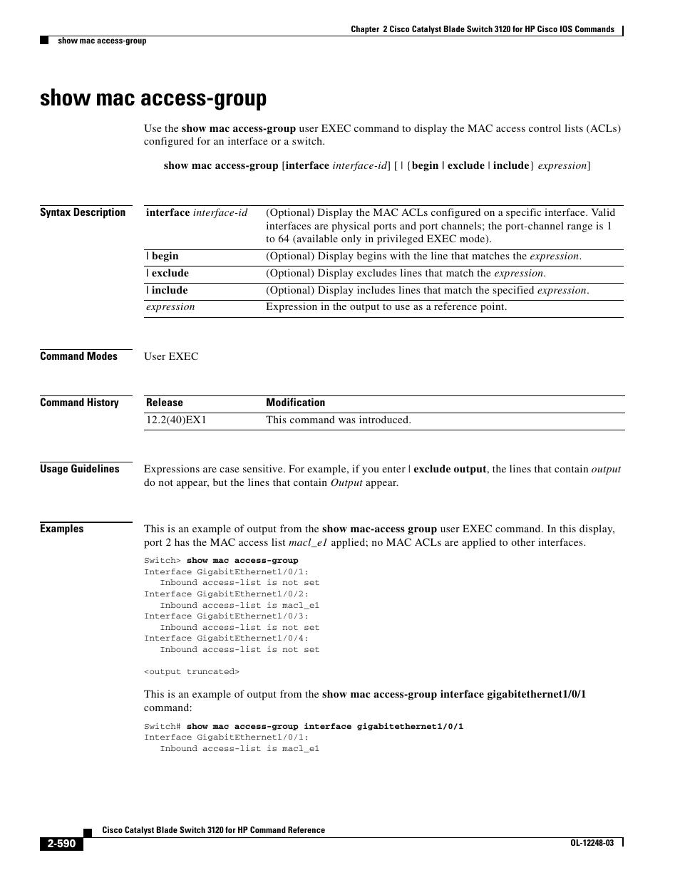 Show mac access-group | Dell POWEREDGE M1000E User Manual | Page 620 / 1082