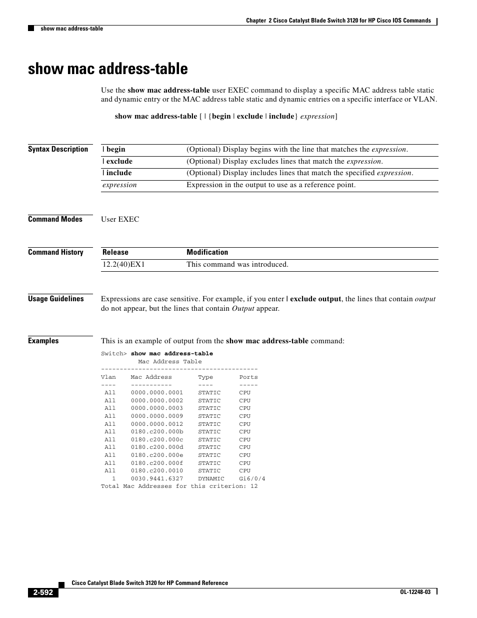 Show mac address-table | Dell POWEREDGE M1000E User Manual | Page 622 / 1082