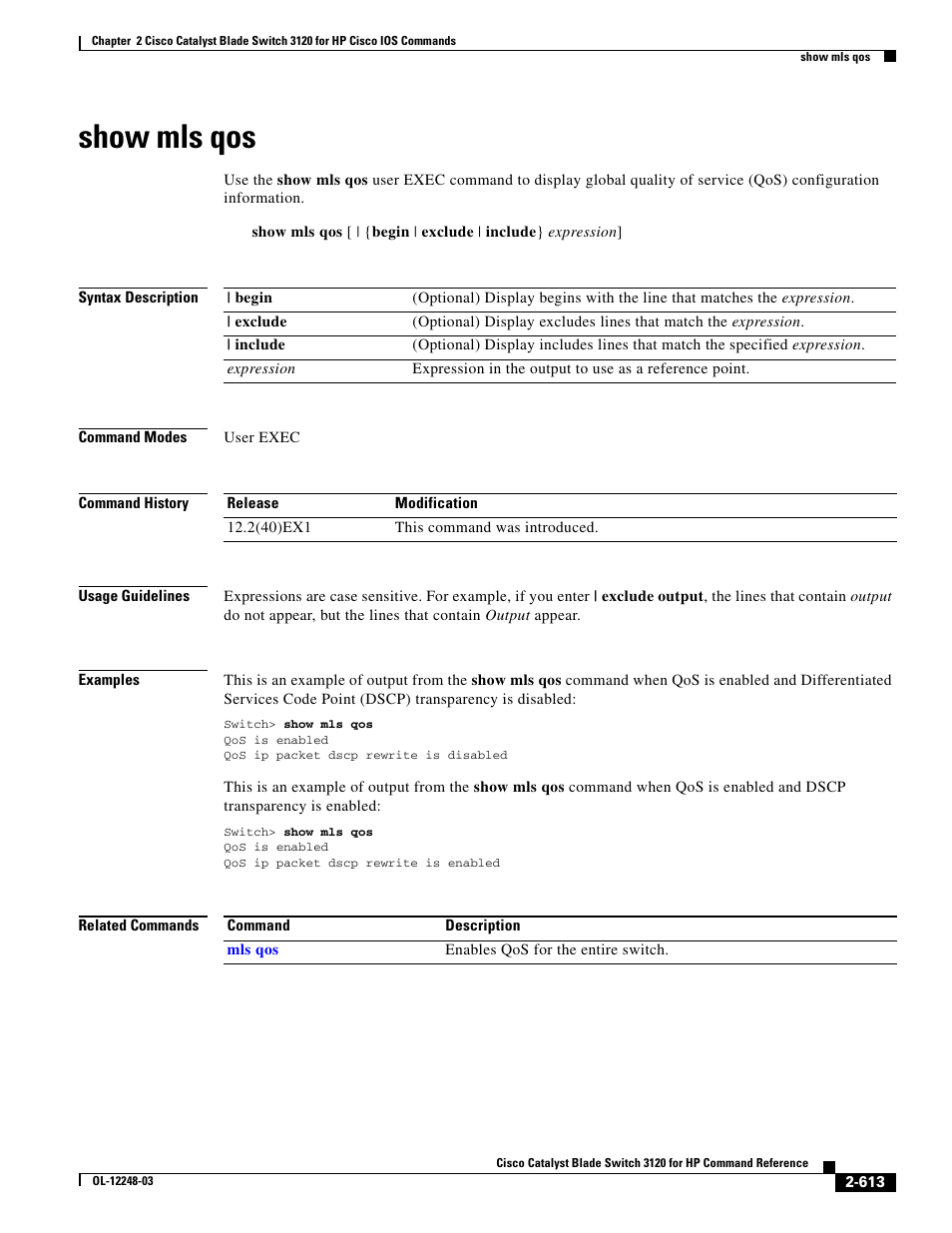 Show mls qos | Dell POWEREDGE M1000E User Manual | Page 643 / 1082