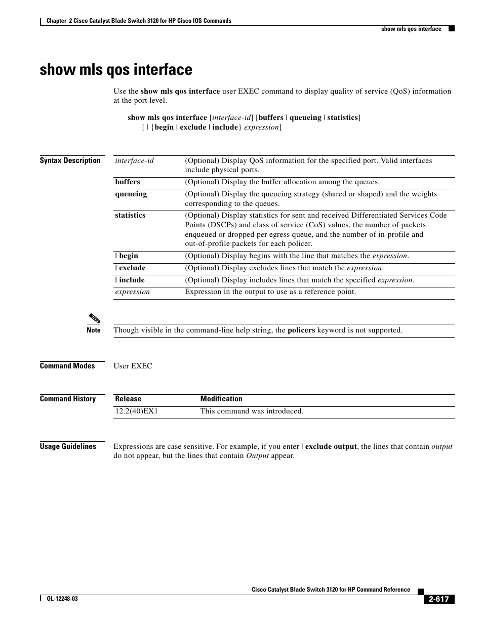 Show mls qos interface, Queuei | Dell POWEREDGE M1000E User Manual | Page 647 / 1082