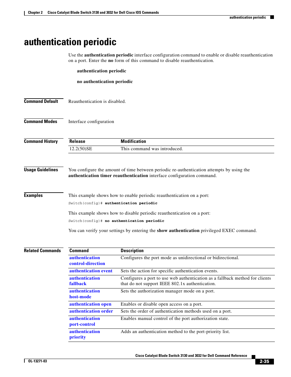 Authentication periodic | Dell POWEREDGE M1000E User Manual | Page 65 / 1082