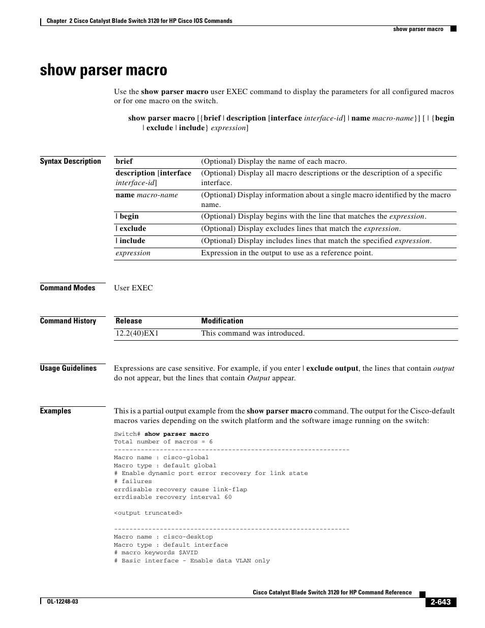 Show parser macro | Dell POWEREDGE M1000E User Manual | Page 673 / 1082