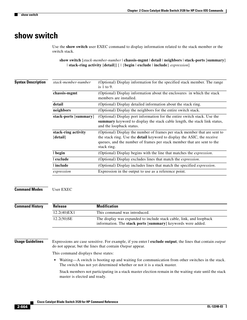 Show switch | Dell POWEREDGE M1000E User Manual | Page 694 / 1082