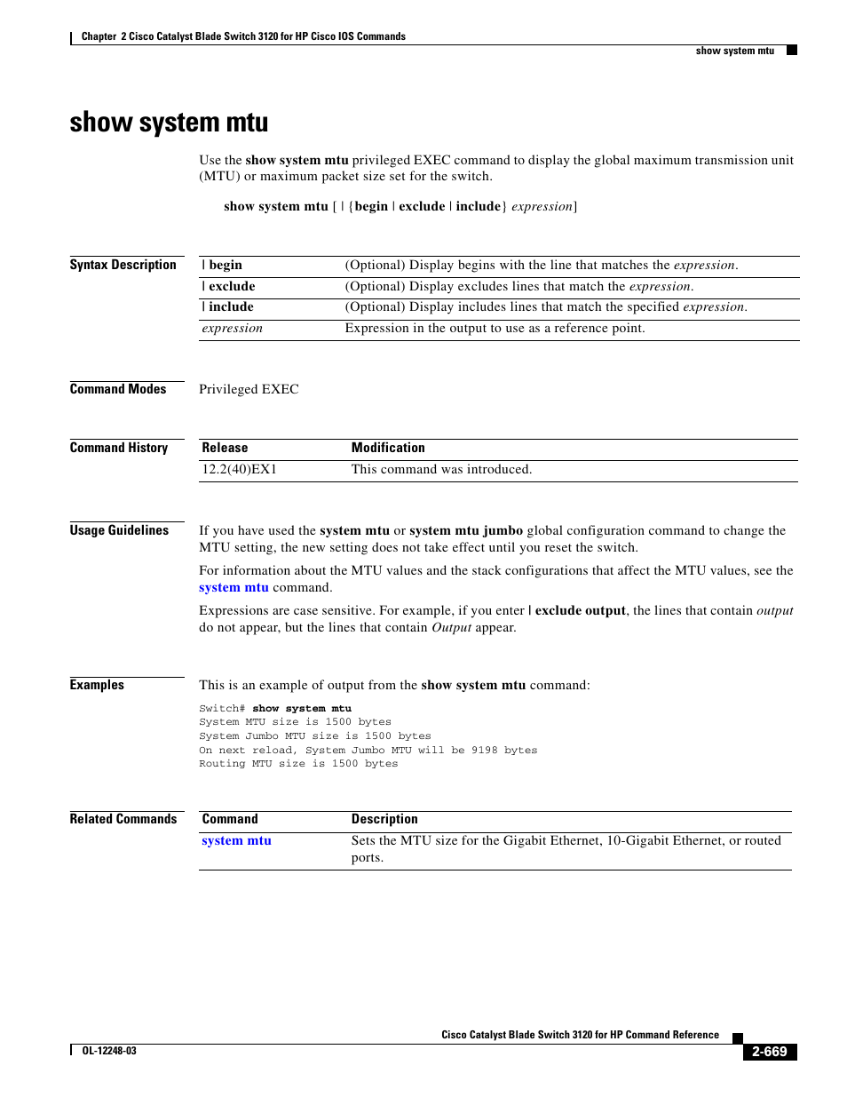 Show system mtu | Dell POWEREDGE M1000E User Manual | Page 699 / 1082