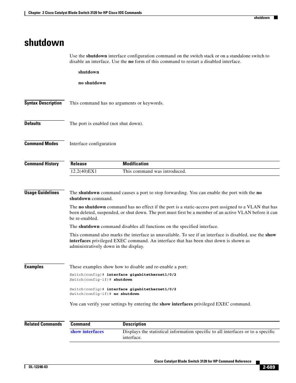 Shutdown | Dell POWEREDGE M1000E User Manual | Page 719 / 1082