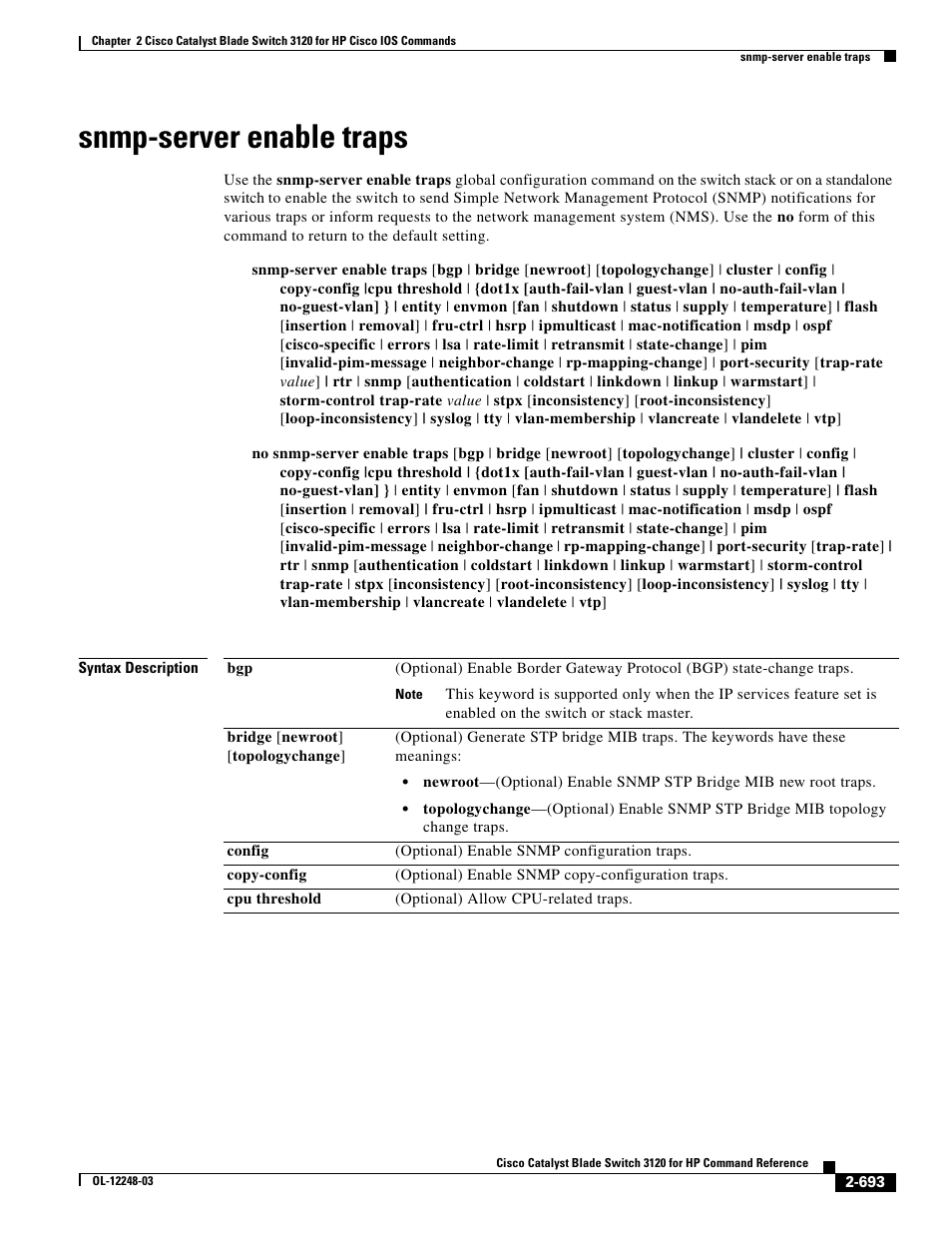 Snmp-server enable traps | Dell POWEREDGE M1000E User Manual | Page 723 / 1082