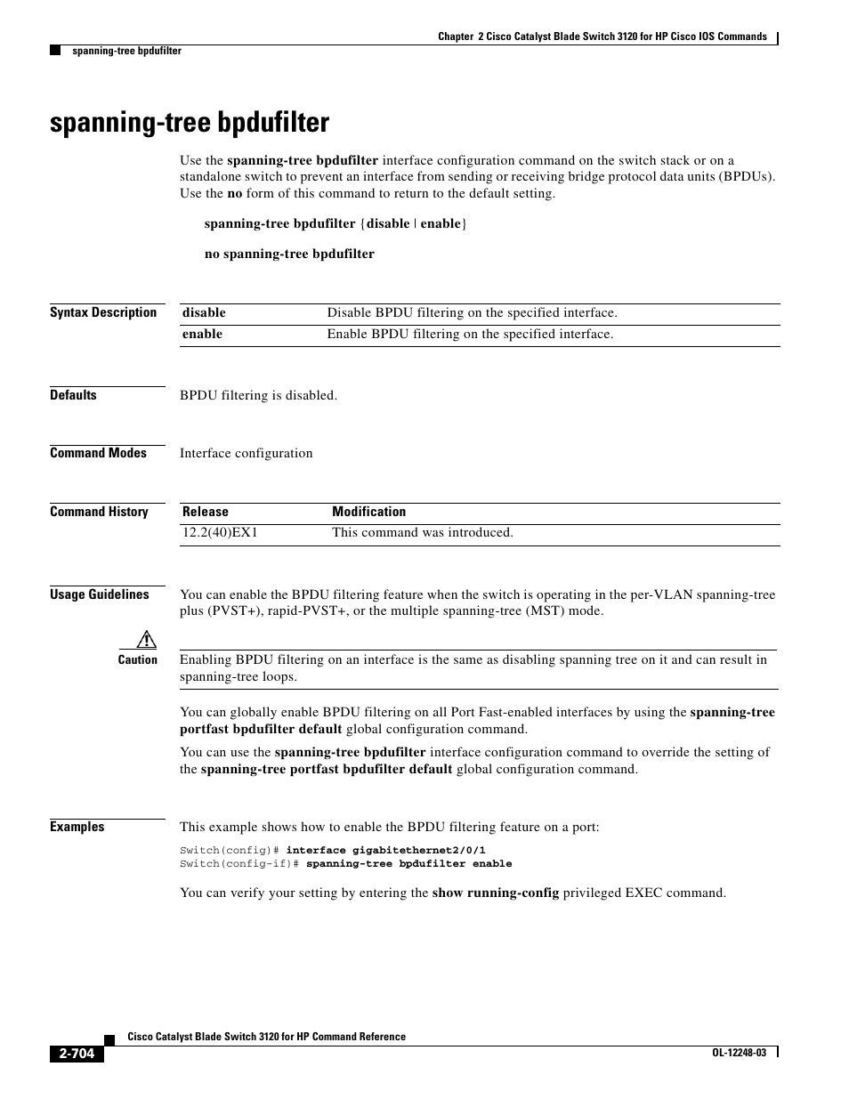 Spanning-tree bpdufilter | Dell POWEREDGE M1000E User Manual | Page 734 / 1082