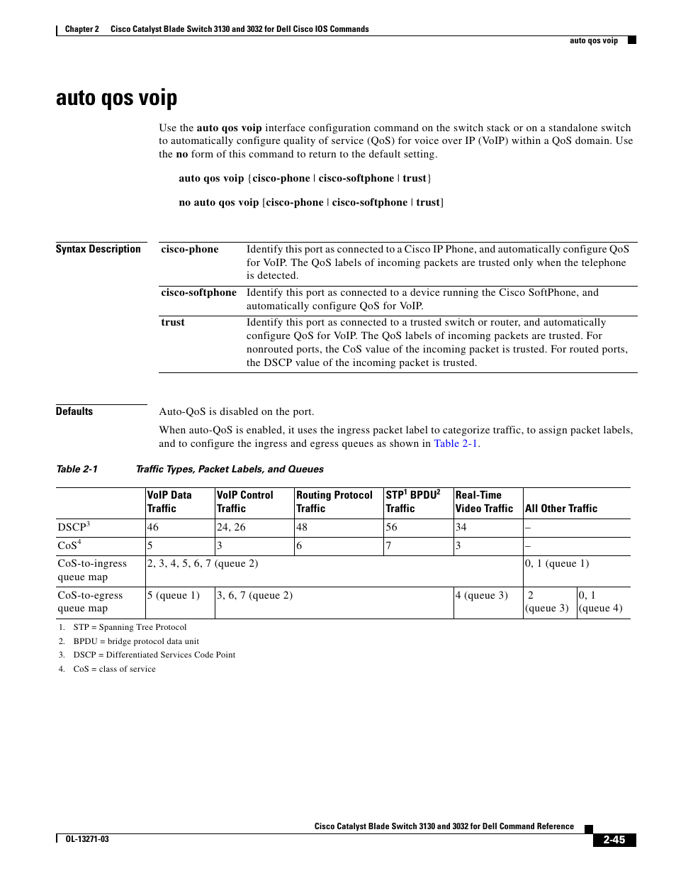 Auto qos voip | Dell POWEREDGE M1000E User Manual | Page 75 / 1082