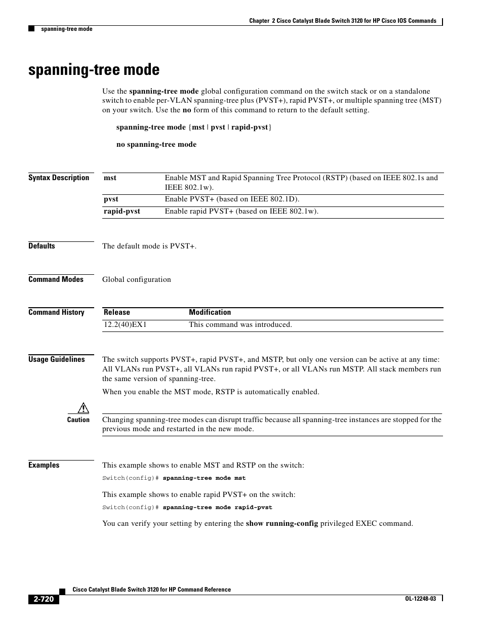 Spanning-tree mode | Dell POWEREDGE M1000E User Manual | Page 750 / 1082
