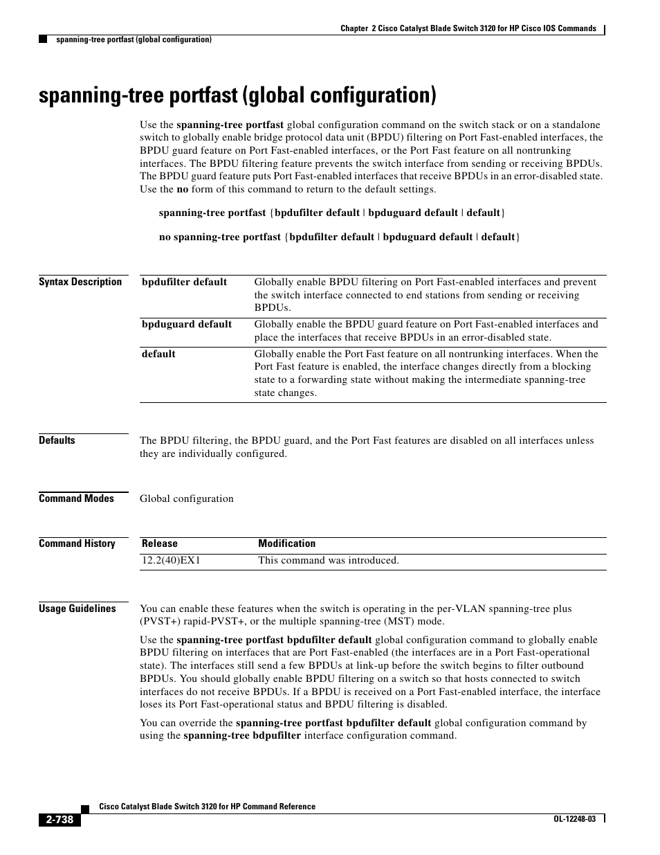 Spanning-tree portfast (global configuration) | Dell POWEREDGE M1000E User Manual | Page 768 / 1082