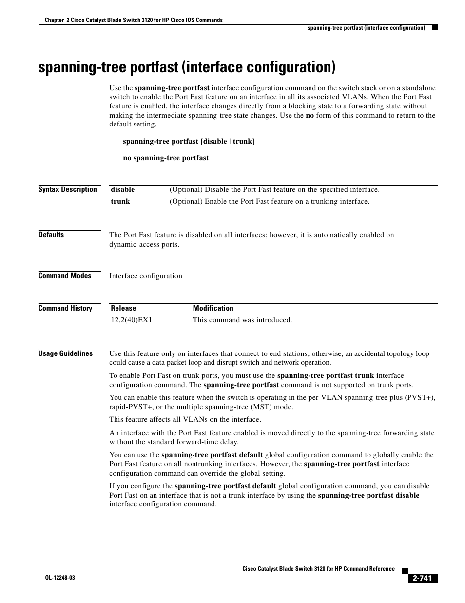 Spanning-tree portfast (interface configuration) | Dell POWEREDGE M1000E User Manual | Page 771 / 1082