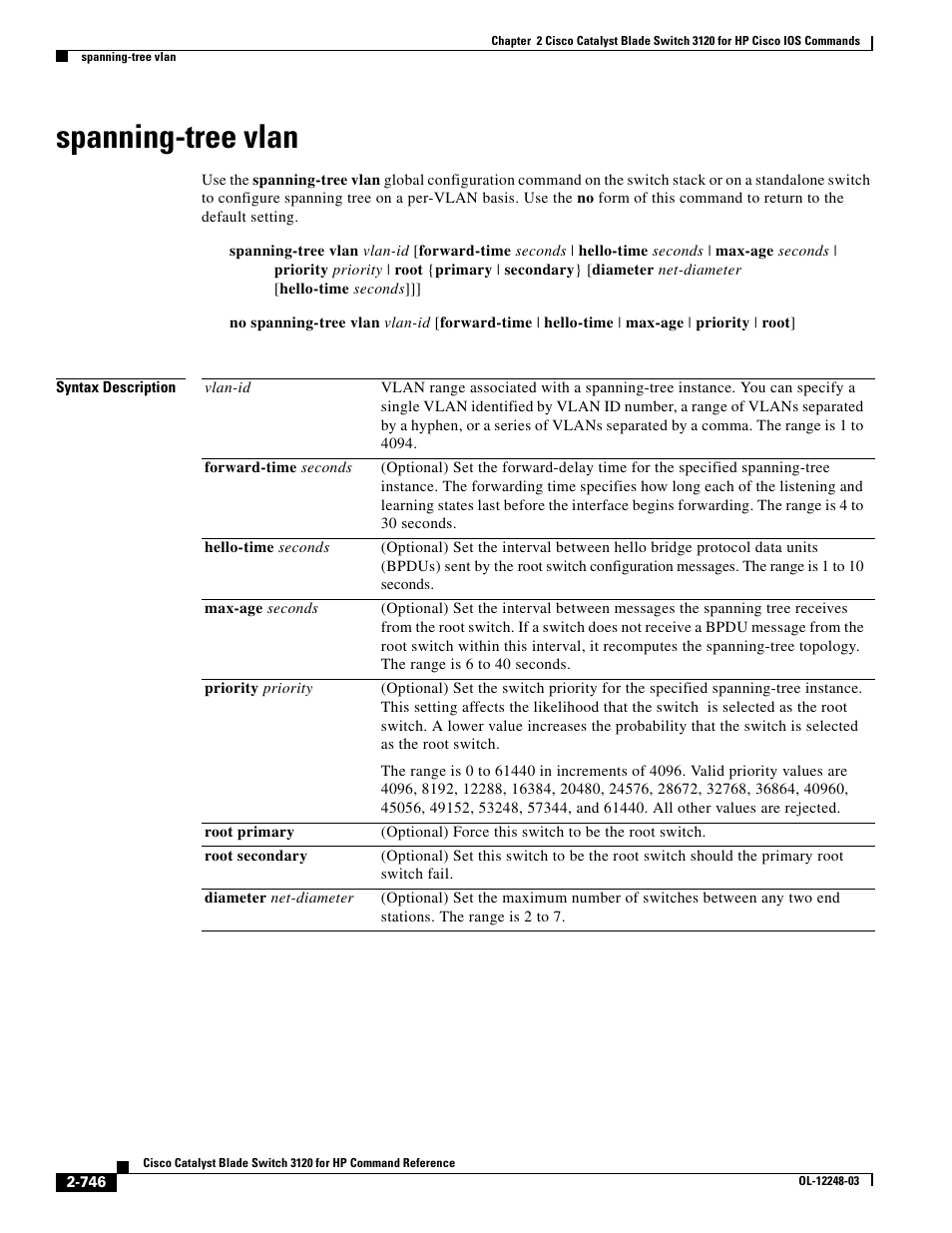 Spanning-tree vlan | Dell POWEREDGE M1000E User Manual | Page 776 / 1082