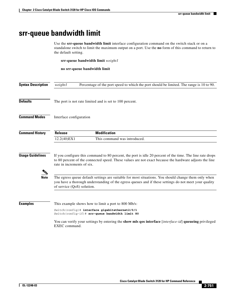 Srr-queue bandwidth limit | Dell POWEREDGE M1000E User Manual | Page 781 / 1082