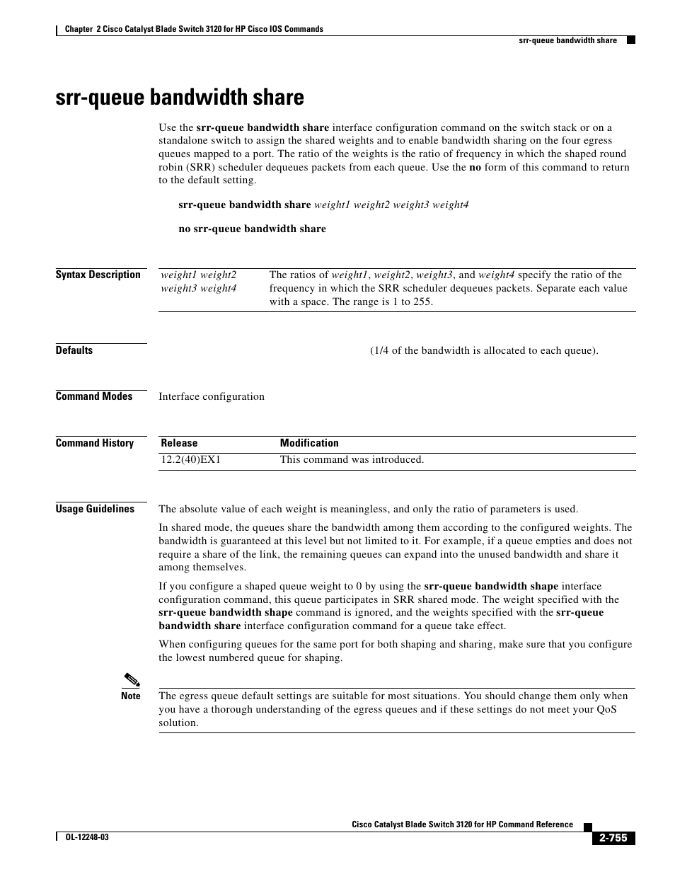 Srr-queue bandwidth share | Dell POWEREDGE M1000E User Manual | Page 785 / 1082