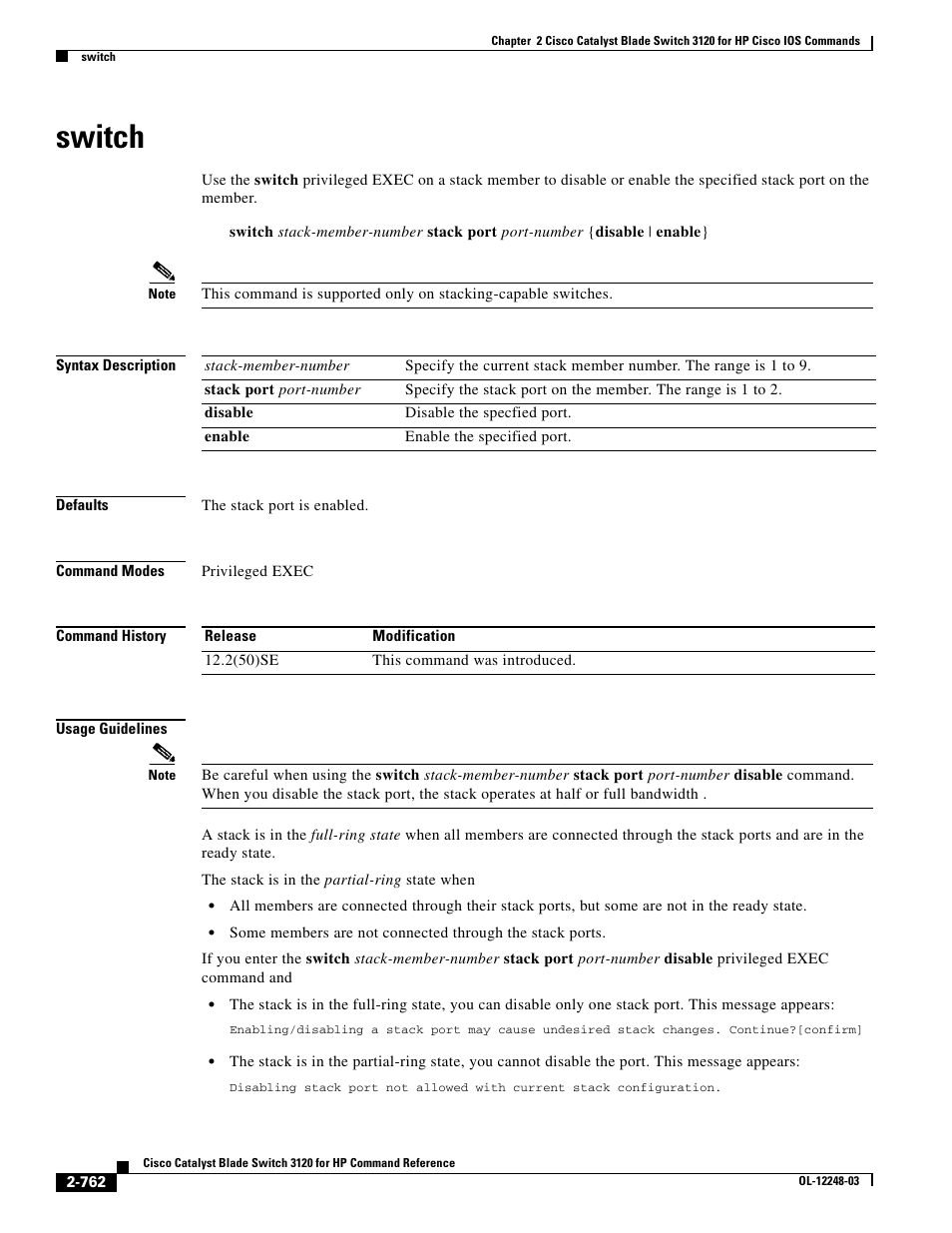 Switch | Dell POWEREDGE M1000E User Manual | Page 792 / 1082