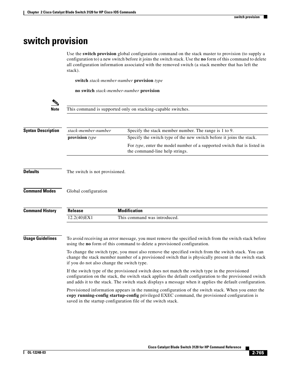 Switch provision | Dell POWEREDGE M1000E User Manual | Page 795 / 1082