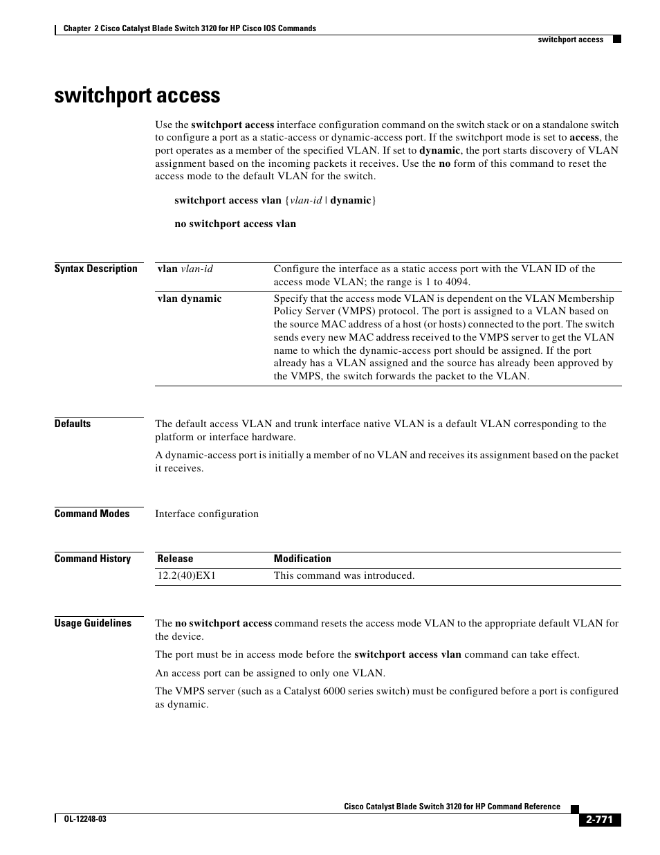 Switchport access | Dell POWEREDGE M1000E User Manual | Page 801 / 1082