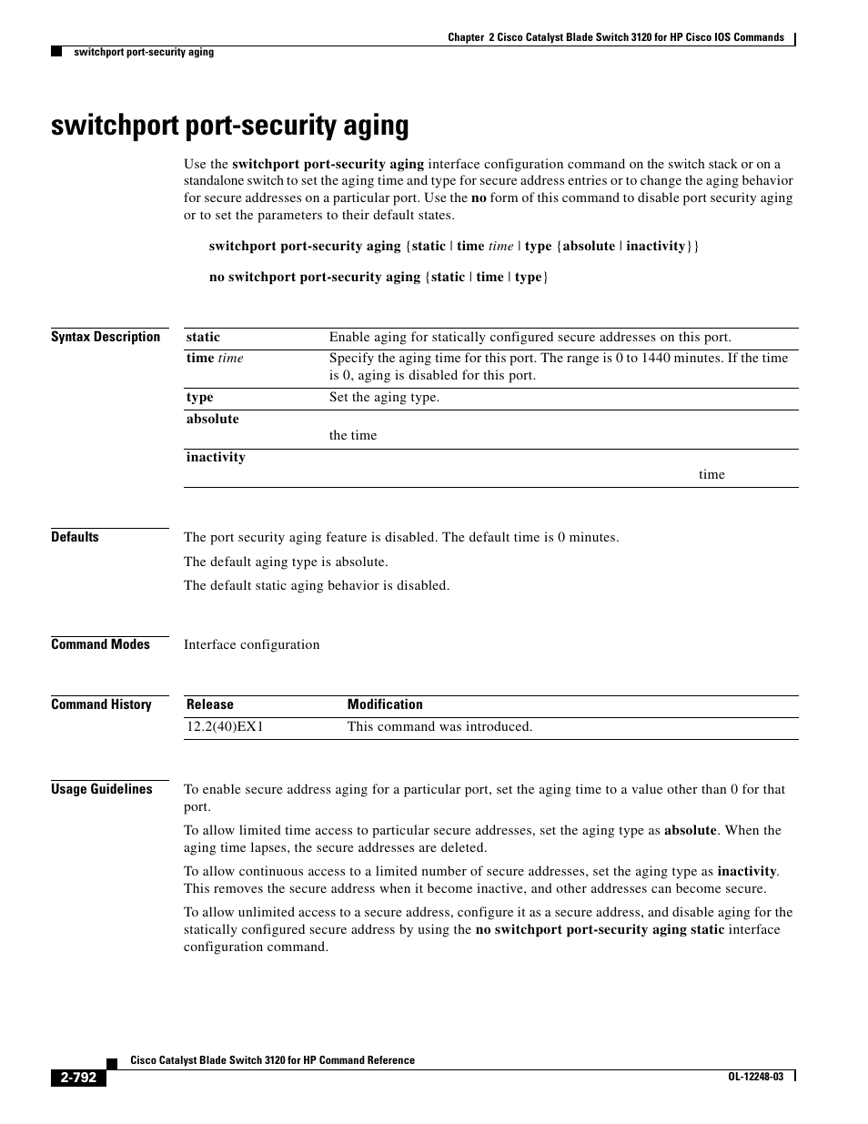 Switchport port-security aging | Dell POWEREDGE M1000E User Manual | Page 822 / 1082