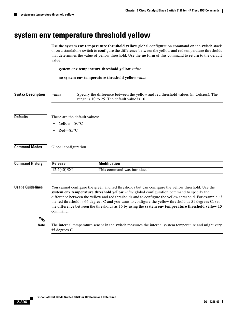 System env temperature threshold yellow | Dell POWEREDGE M1000E User Manual | Page 836 / 1082