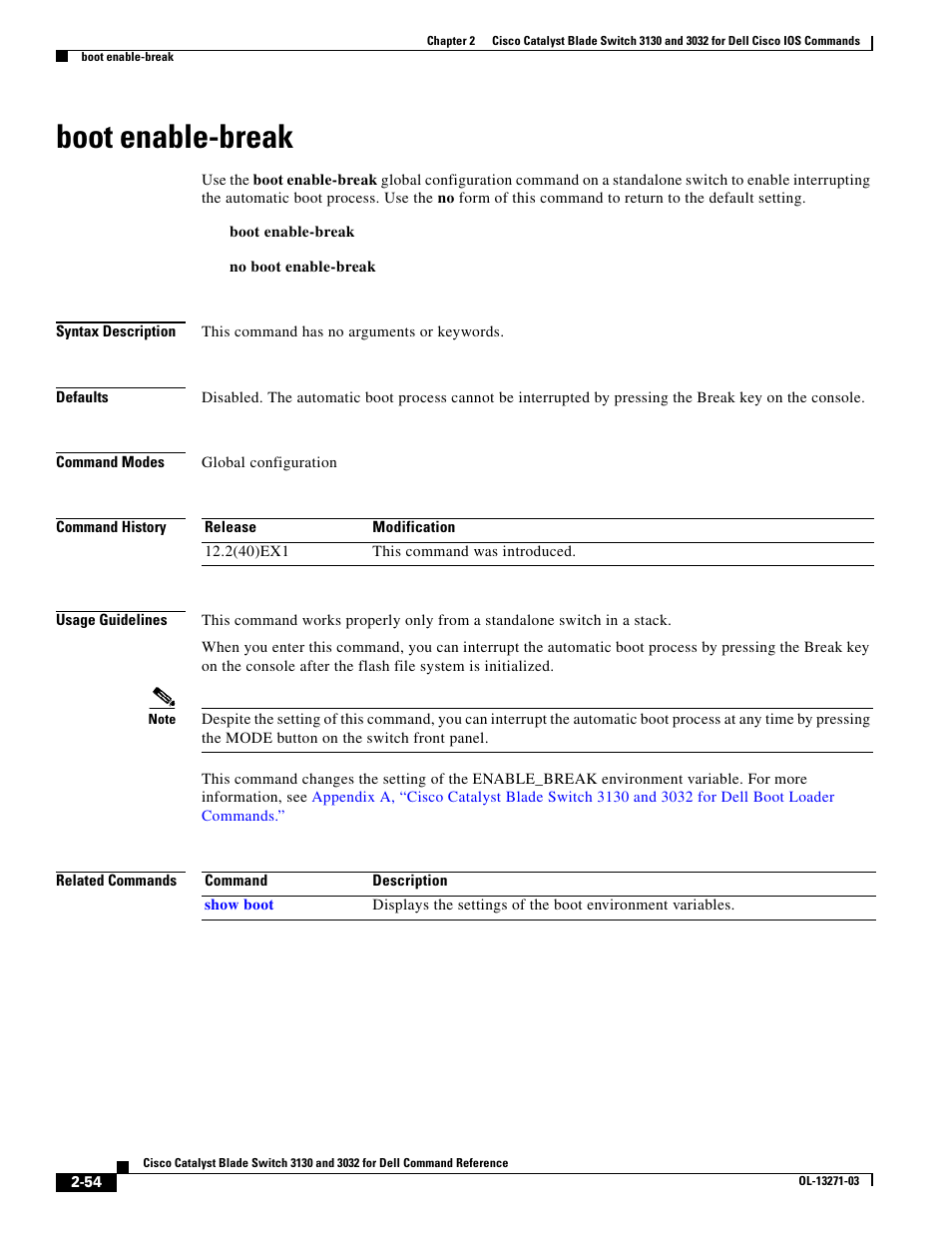 Boot enable-break | Dell POWEREDGE M1000E User Manual | Page 84 / 1082