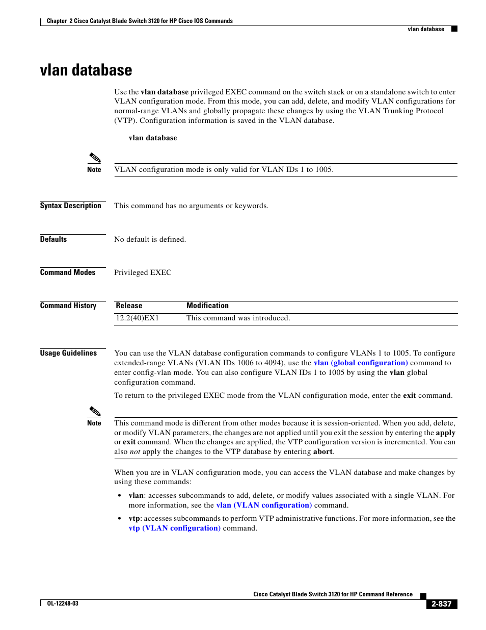 Vlan database | Dell POWEREDGE M1000E User Manual | Page 867 / 1082