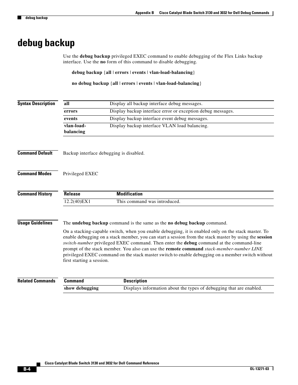 Debug backup | Dell POWEREDGE M1000E User Manual | Page 920 / 1082
