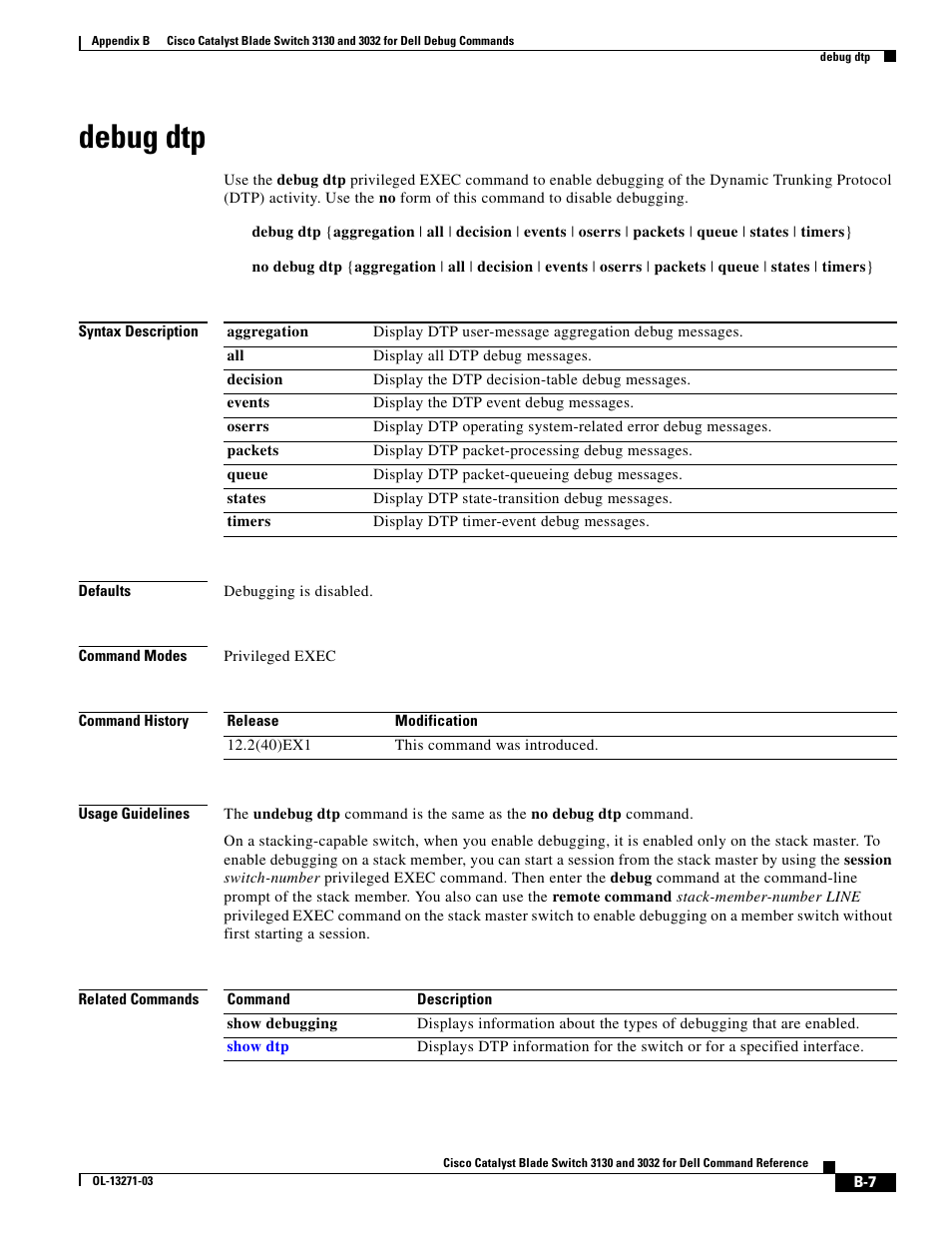 Debug dtp | Dell POWEREDGE M1000E User Manual | Page 923 / 1082