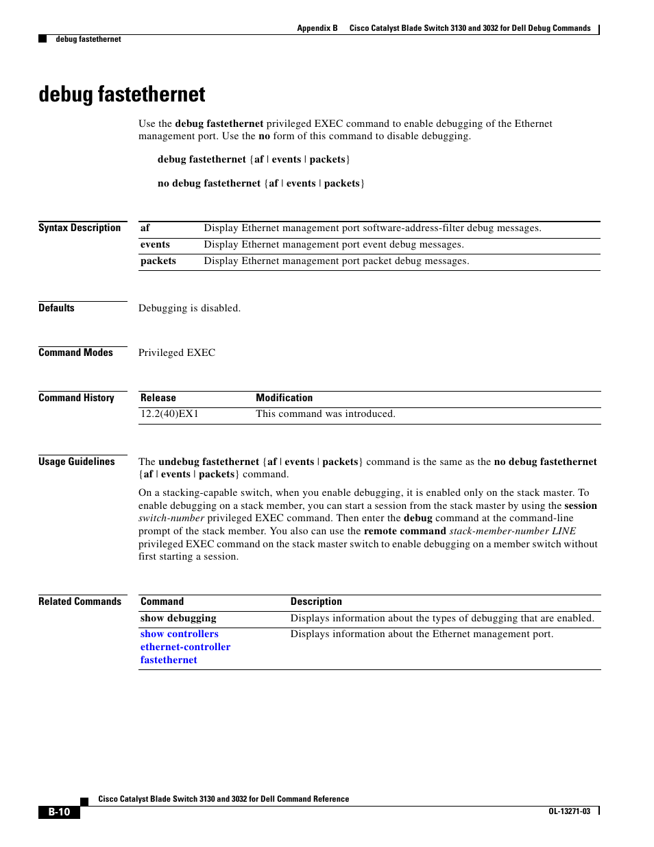 Debug fastethernet | Dell POWEREDGE M1000E User Manual | Page 926 / 1082